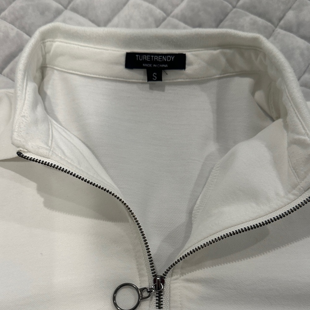 White Zip-Up Men’s shirt by Ture Trendy